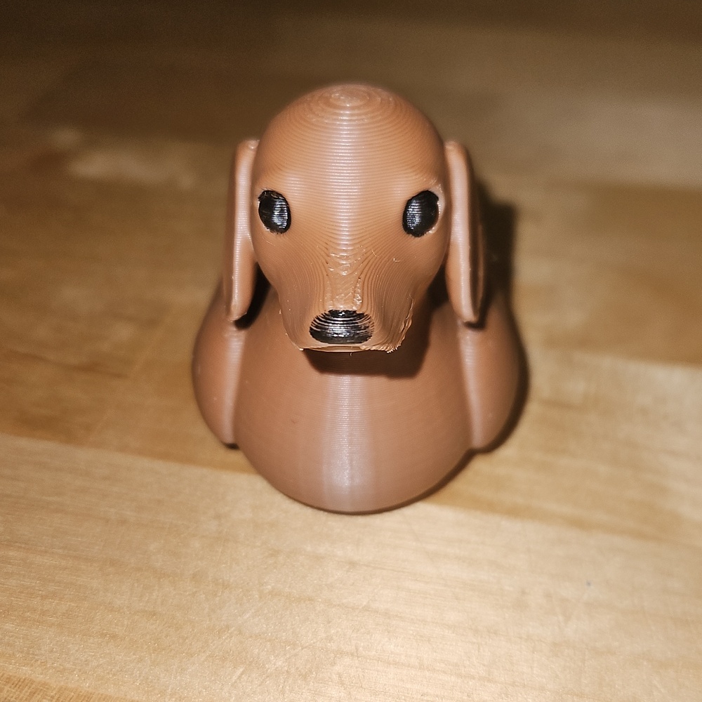 3D Printed Dachshund Duck Figurine Nwot - Picture 1 of 5